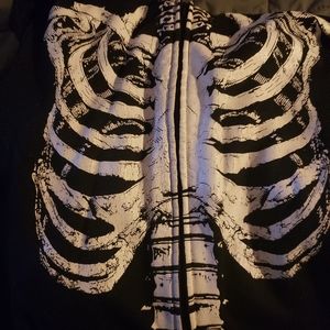 Skeleton onesie with hood